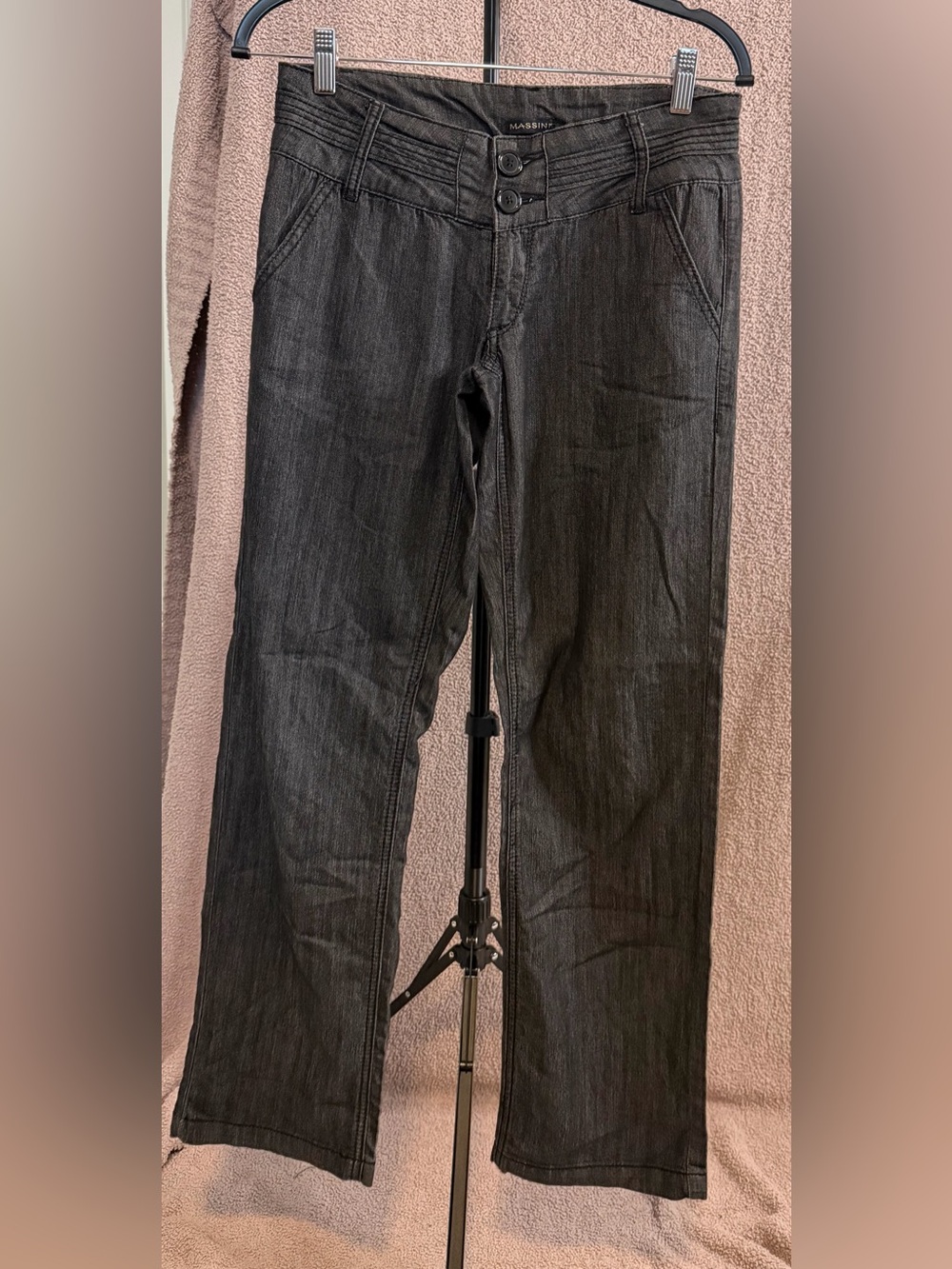 Massini Dark Wash Trouser Jeans Women’s Size 4 Wide Waistband